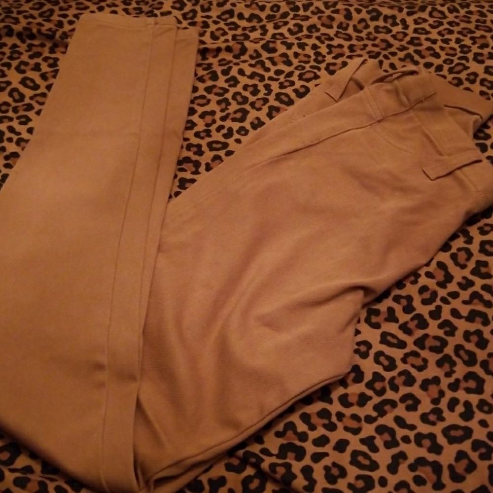 Khaki jeggings small